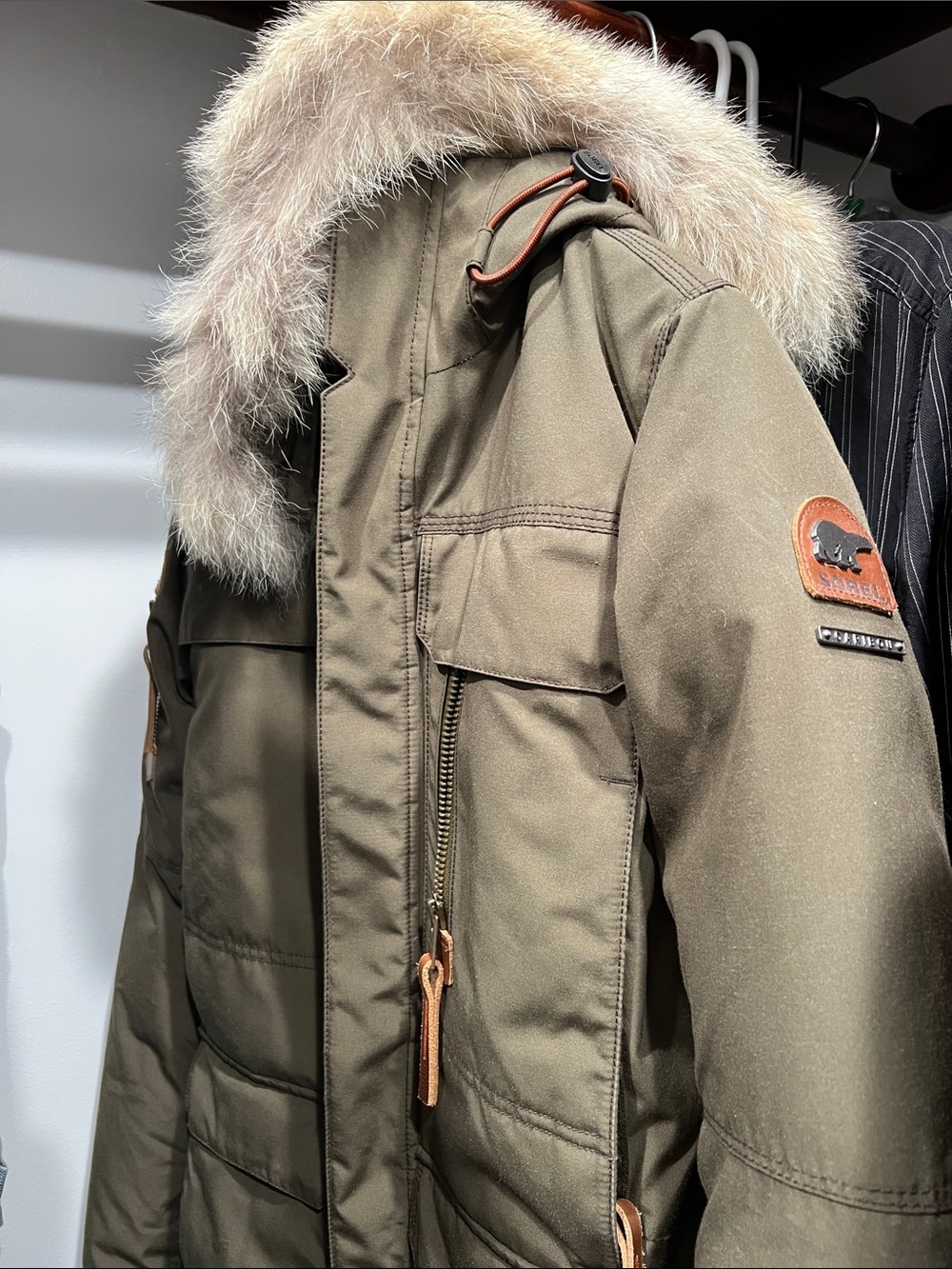NWOT Sorel Women's Caribou Olive Full Zip Parka Sizes XS